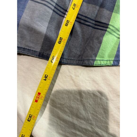 Ecko Unltd. Button Up Shirt Men's Size M Short Sleeve Blue Green Classic - Picture 6 of 7